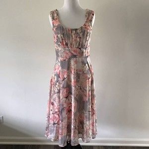 Signature Ella Floral Fit and Flare Dress - Size 4